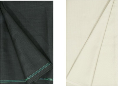 abhi fashion Linen Blend Solid Shirt & Trouser Fabric