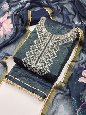 Tavas Silk Blend Embellished Kurta & Churidar Material