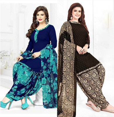 SIMPLYETHNIC Crepe Printed Salwar Suit Material