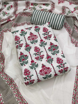 NEWHLSILKMILLS Pure Cotton Printed Salwar Suit Material