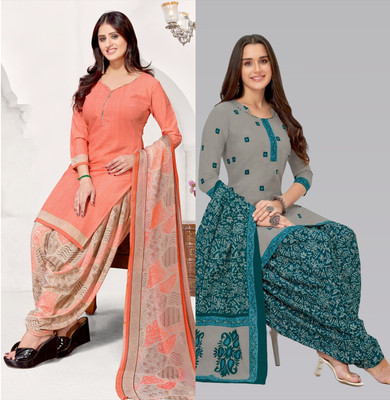 SIMPLYETHNIC Crepe Self Design Salwar Suit Material