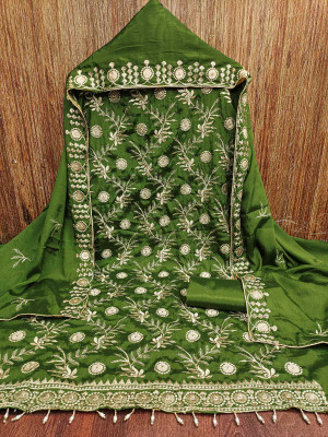 BRAD LEEZO Chiffon Embroidered Kurta & Palazzo Material
