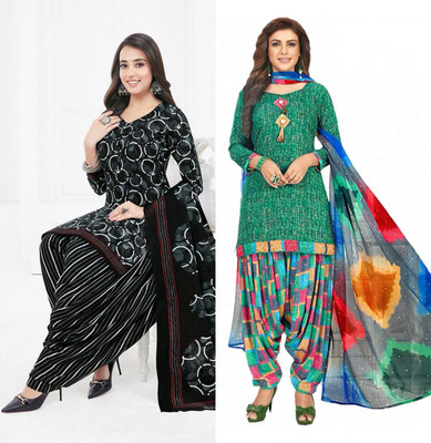 SIMPLYETHNIC Crepe Self Design Salwar Suit Material