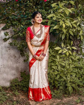 MJ TRENDZ Jacquard Printed Blouse Material