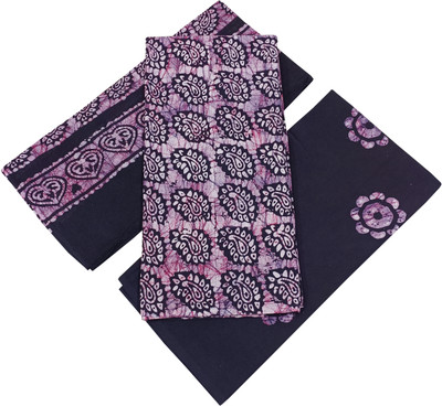 ADHIN Cotton Blend Dyed, Self Design, Printed Salwar Suit Material
