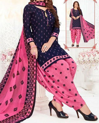 DUTT TEXTILE Crepe Printed Salwar Suit Material
