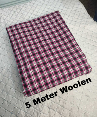 AURAA COLLECTION Wool Checkered Kurta Fabric