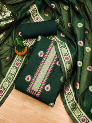 ABSECOM Cotton Silk Printed Salwar Suit Material