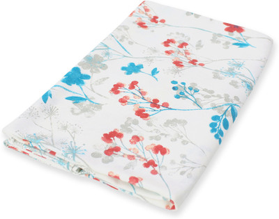 COTTON CANDY Mod _CC.FAB.002 Linear Floral Sofa Fabric(Aqua & Red 5 m)