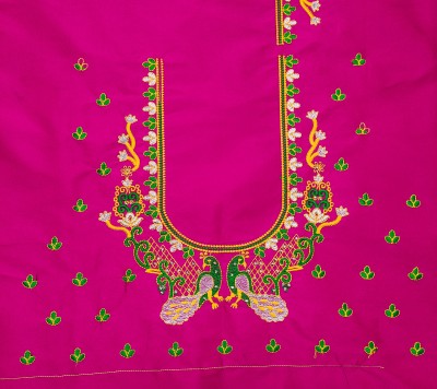 vishwambhari enterprise Art Silk Embroidered Blouse Material