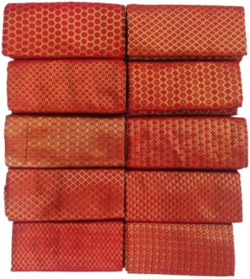 Aashirwad Creations Brocade Embellished Blouse Material