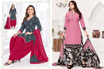 laxmi creation Crepe Printed Salwar Suit Material