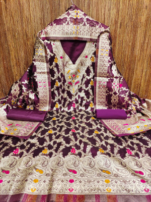 SAUMYA CREATIONS Organza Printed Kurta & Churidar Material