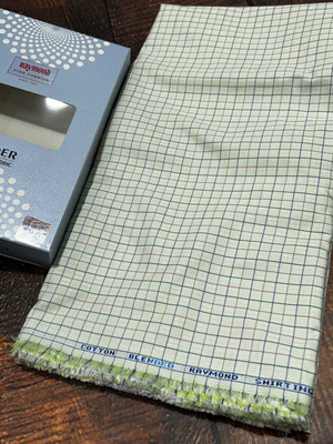 Raymond Polycotton Checkered Shirt Fabric