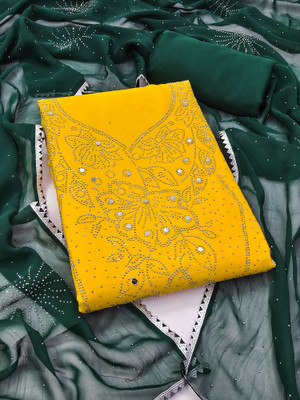 Nayanthara Trends Georgette Solid Salwar Suit Material
