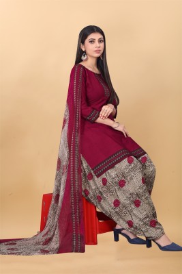 TATMIN Crepe Printed Salwar Suit Material