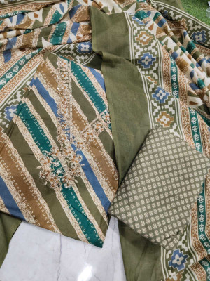 krishna boutique Pure Cotton Printed Salwar Suit Material