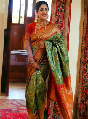 Kanjivaram Jacquard Solid Blouse Material