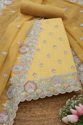 soch Chiffon Embroidered Salwar Suit Material