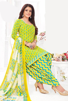 SIMPLYETHNIC Crepe Printed Salwar Suit Material