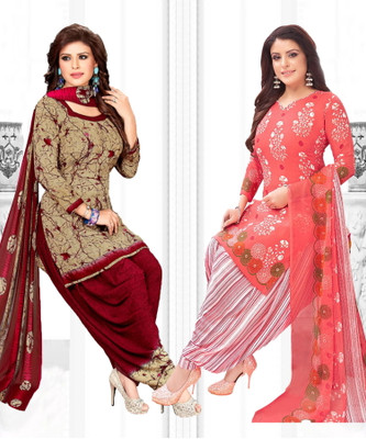 YASHIKA Crepe Printed Salwar Suit Material