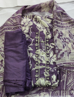 Ffftrders Cotton Blend Floral Print Salwar Suit Material