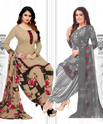 YASHIKA Crepe Printed Salwar Suit Material
