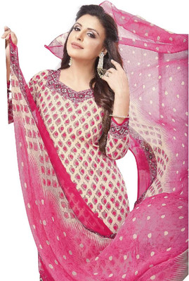 Threads Crepe Printed Salwar Suit Material