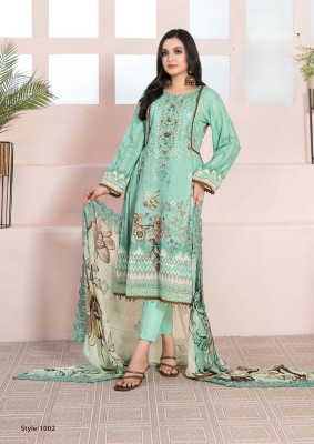 REET MAHAL Pure Cotton Floral Print Salwar Suit Material