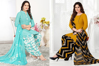 laxmi creation Crepe Printed, Striped Salwar Suit Material
