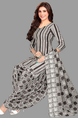 Simmu Crepe Printed Kurta & Patiyala Material