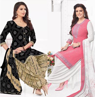 SIMPLYETHNIC Crepe Printed Salwar Suit Material