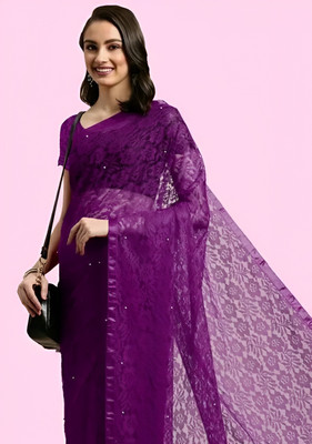 Vragi Net/Lace Embellished Blouse Material