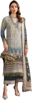 Fijyfab Georgette Embroidered Salwar Suit Material