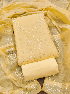 RUDRAA FAB Chanderi Self Design Salwar Suit Material