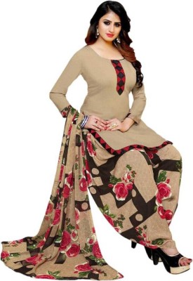 S Creation Crepe Printed Salwar Suit Material