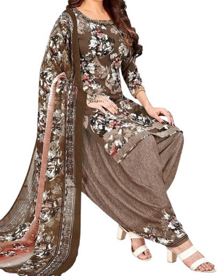 S Creation Crepe Printed Salwar Suit Material