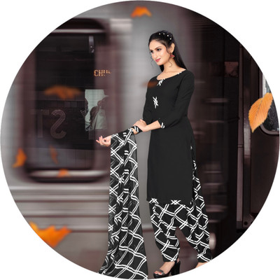 STYLEVEDA Crepe Printed Salwar Suit Material