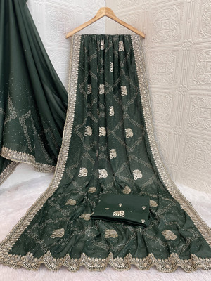 Mikhu Shop Georgette Embroidered Blouse Material