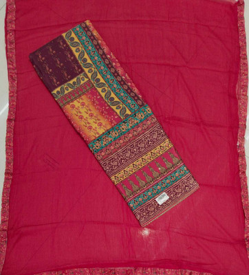 ADAB SAREES Crepe Floral Print Salwar Suit Material