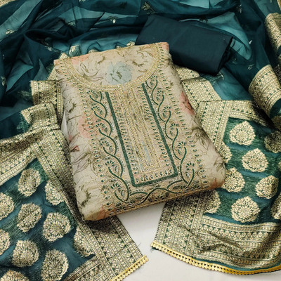 NEGRONI Viscose Rayon Floral Print Salwar Suit Material