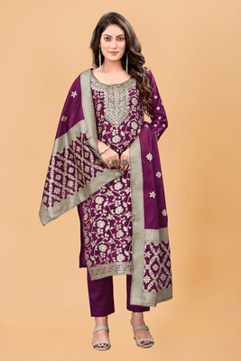 ARISHTA Art Silk Self Design Kurta & Churidar Material