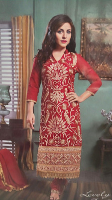 Trendy alankar Cotton Blend Embroidered Salwar Suit Material