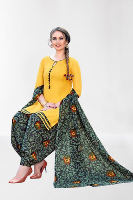 VERCO Crepe Printed Salwar Suit Material