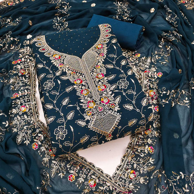 NF FAB Georgette Printed Salwar Suit Material