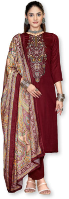 ShEmpire Wool Printed Salwar Suit Material