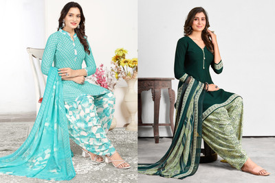laxmi creation Crepe Printed Salwar Suit Material