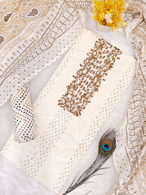 Zubeda Fashion Pure Cotton Embroidered, Printed Salwar Suit Material