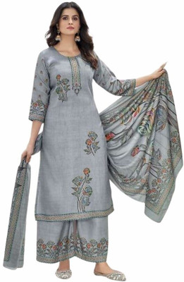 Soul Essence Wool Printed Salwar Suit Material