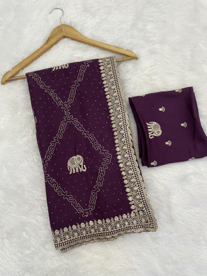 Mikhu Shop Georgette Embroidered Blouse Material